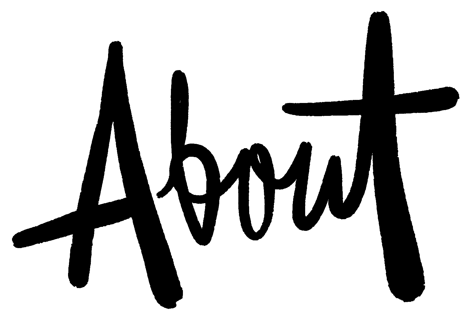 About, hand-lettered