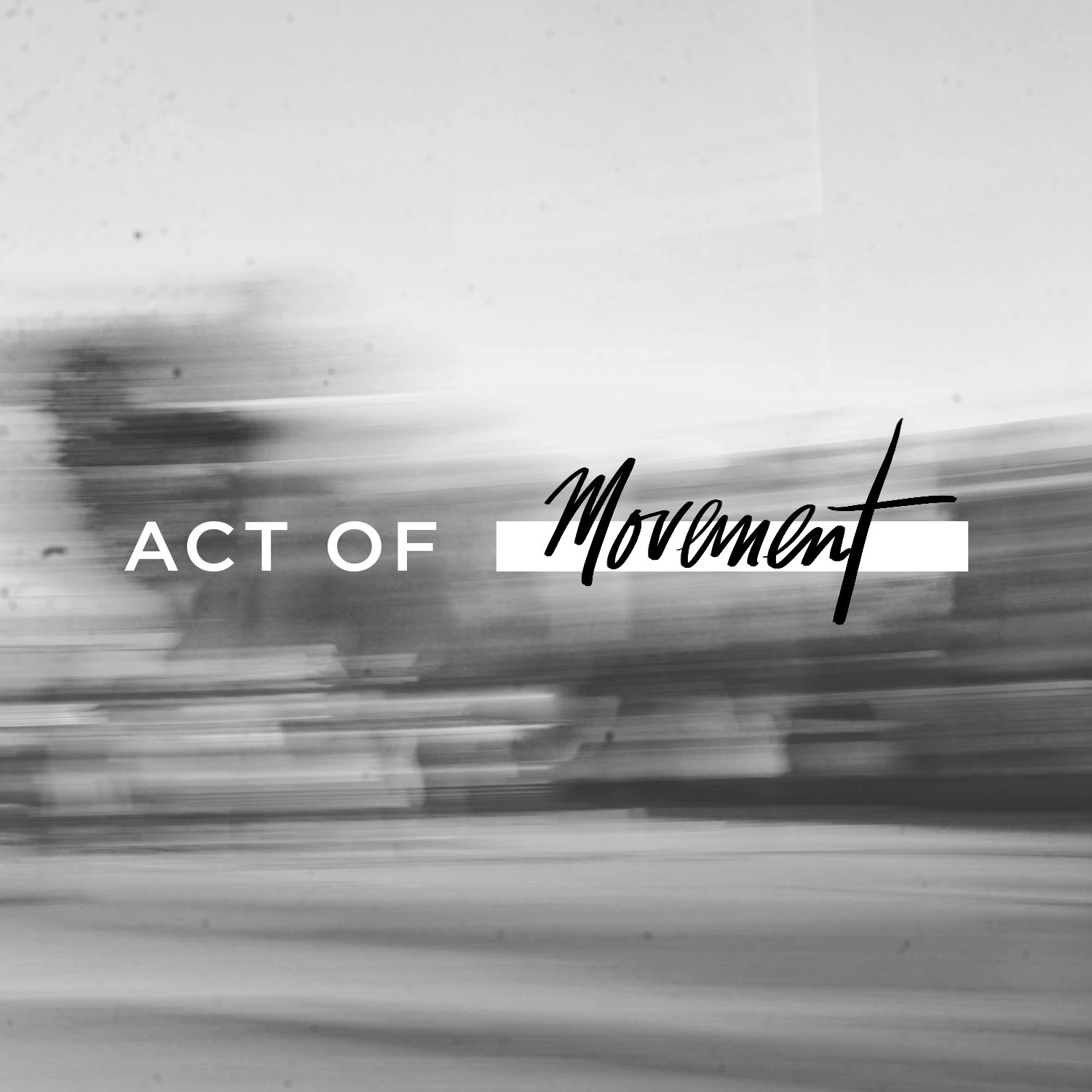 Social post: Act of Movement over a motion-blurred road