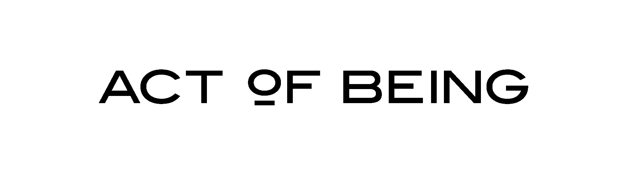 The Act of Being wordmark in black