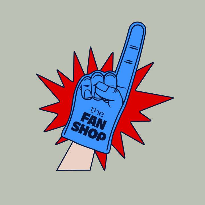 The Fan Shop foam finger mark, animated