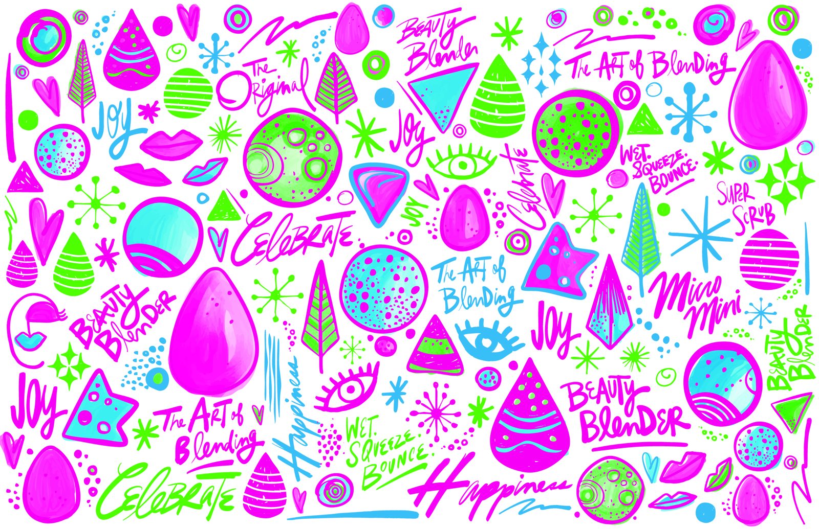 The holiday pattern in neon colorway
