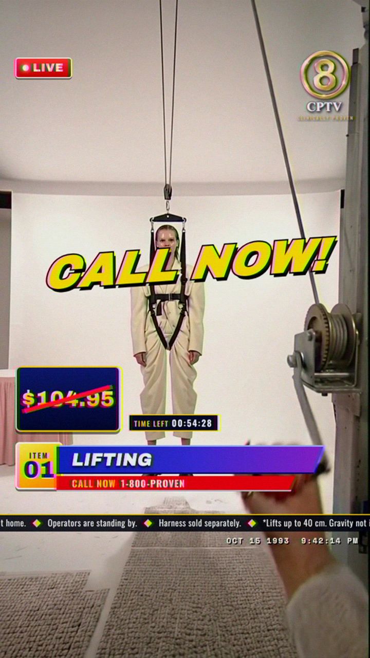 Ep. 01 at 0:08.5: the freeze, CALL NOW! and the price struck through