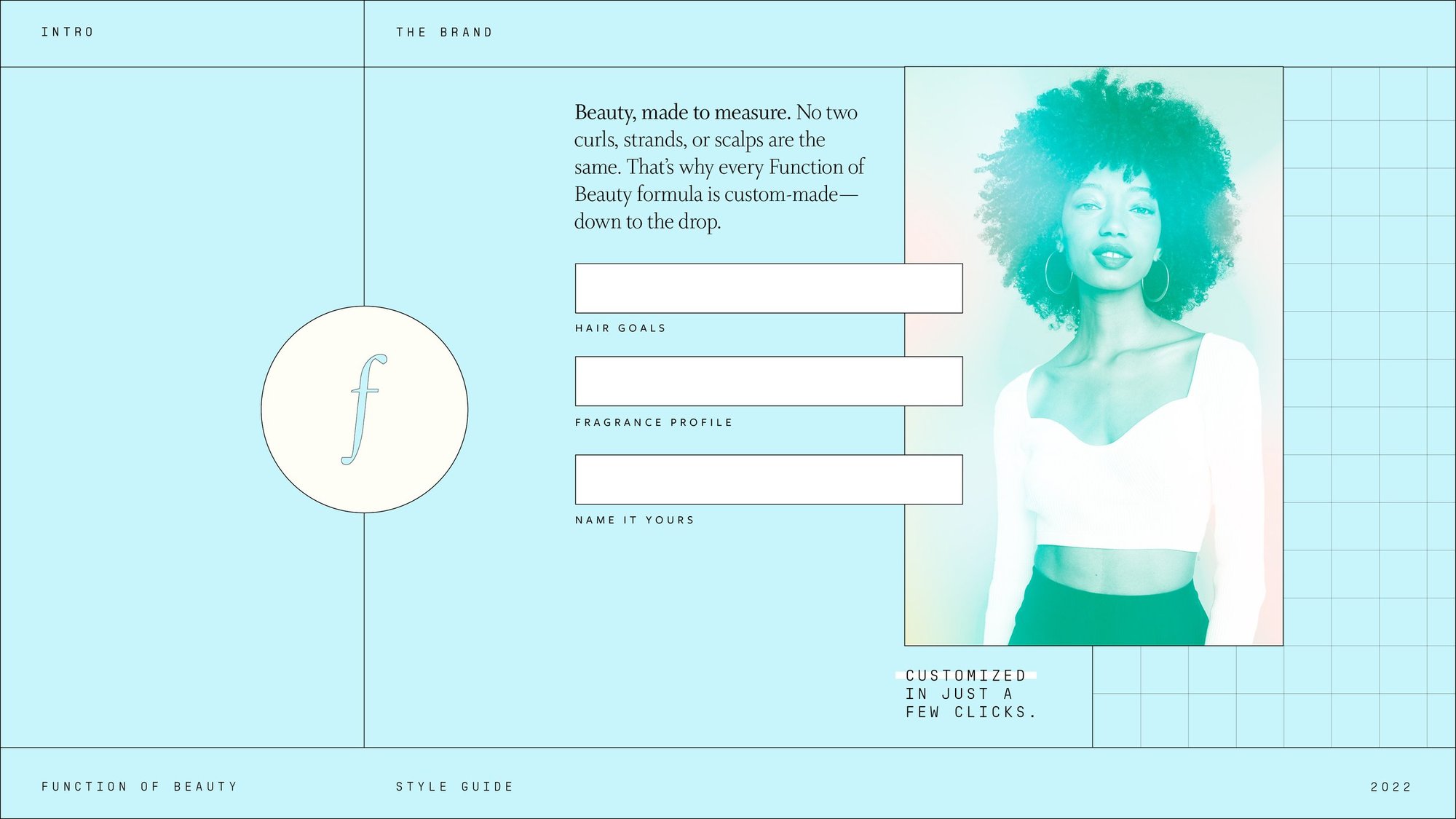 Identity applied to a product page