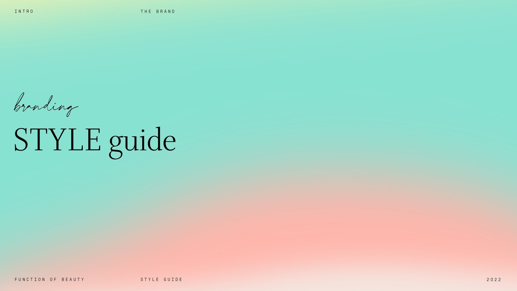 Function of Beauty style guide cover