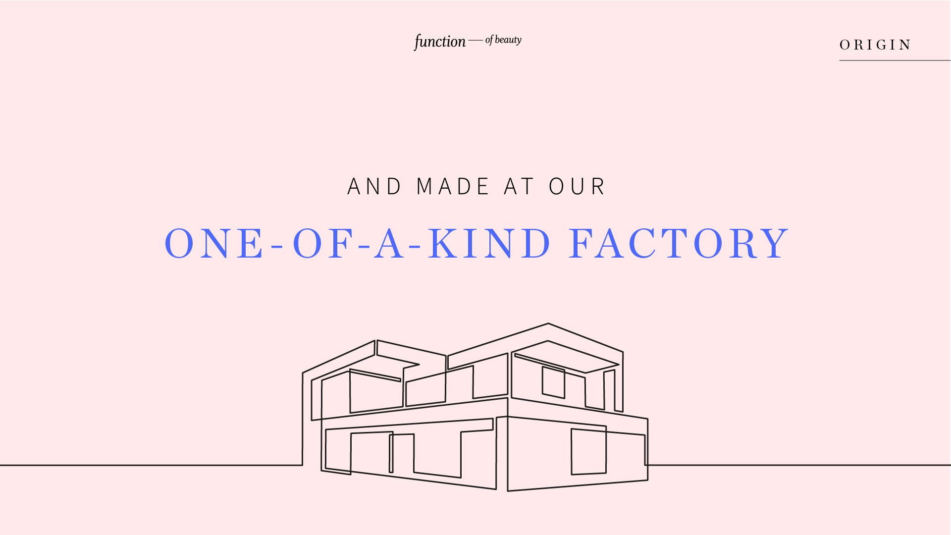 Origin board on pink: made at our one-of-a-kind factory, over a single line building