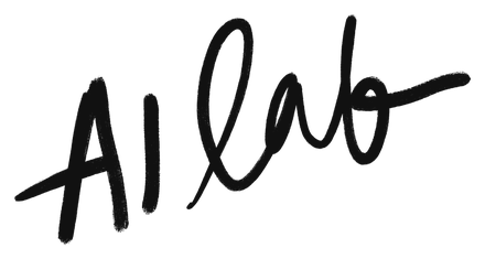 AI lab, hand-lettered