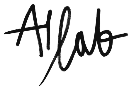 AI lab, hand-lettered