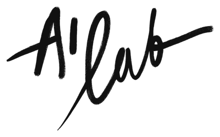 AI lab, hand-lettered