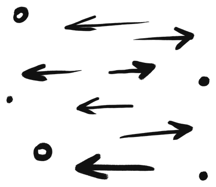 Hand-drawn arrows