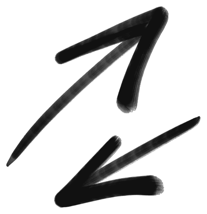 Hand-drawn arrows