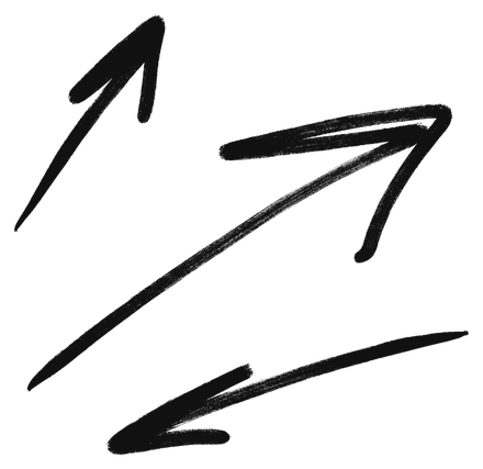 Hand-drawn arrows