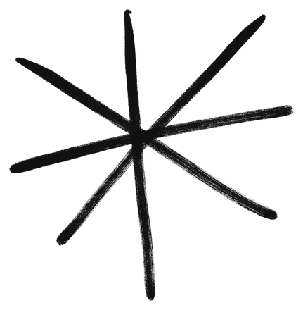 Hand-drawn asterisk