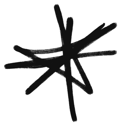 Hand-drawn asterisk