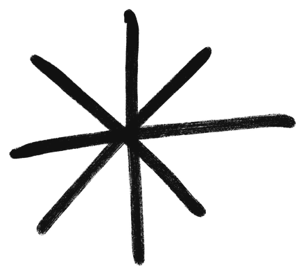 Hand-drawn asterisk