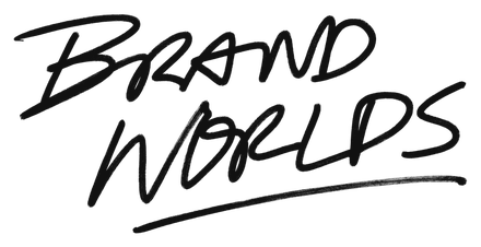 “Brand worlds”, hand-lettered