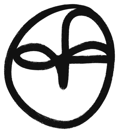 Hand-drawn face, in one line