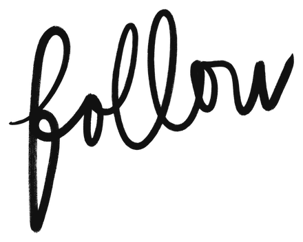 “Follow”, hand-lettered