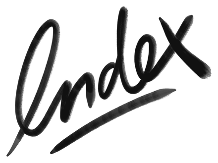 “Index”, hand-lettered