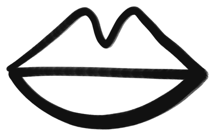 Hand-drawn lips