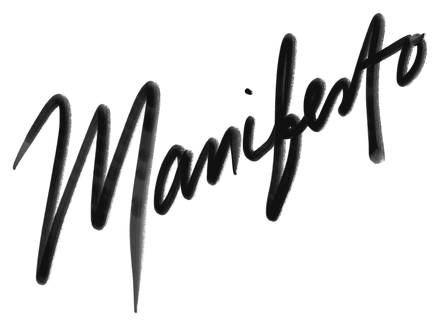“Manifesto”, hand-lettered