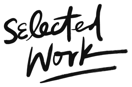 “Selected work”, hand-lettered