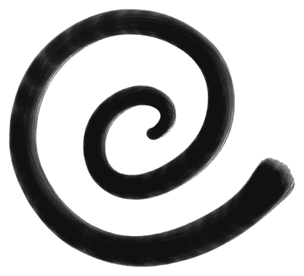 Hand-drawn spiral