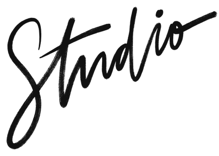 “Studio”, hand-lettered