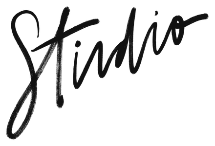 “Studio”, hand-lettered