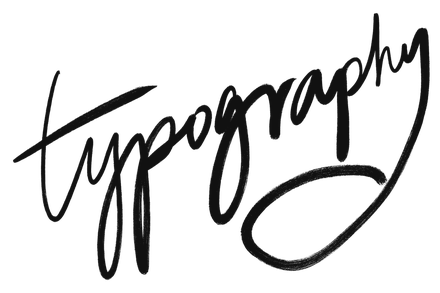 “Typography”, hand-lettered