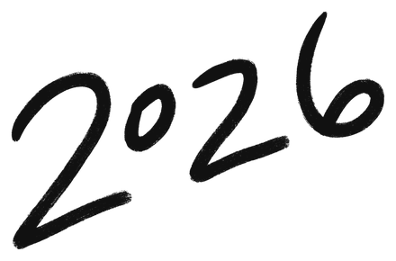 2026, hand-lettered
