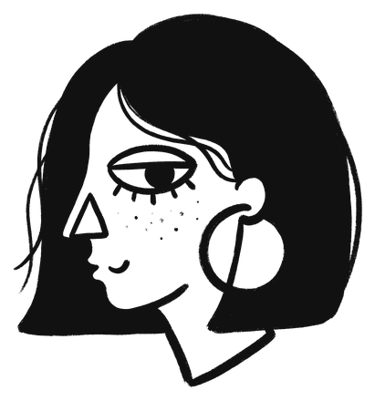 Doodle: girl with a bob