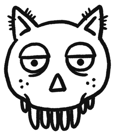 Doodle: cat skull
