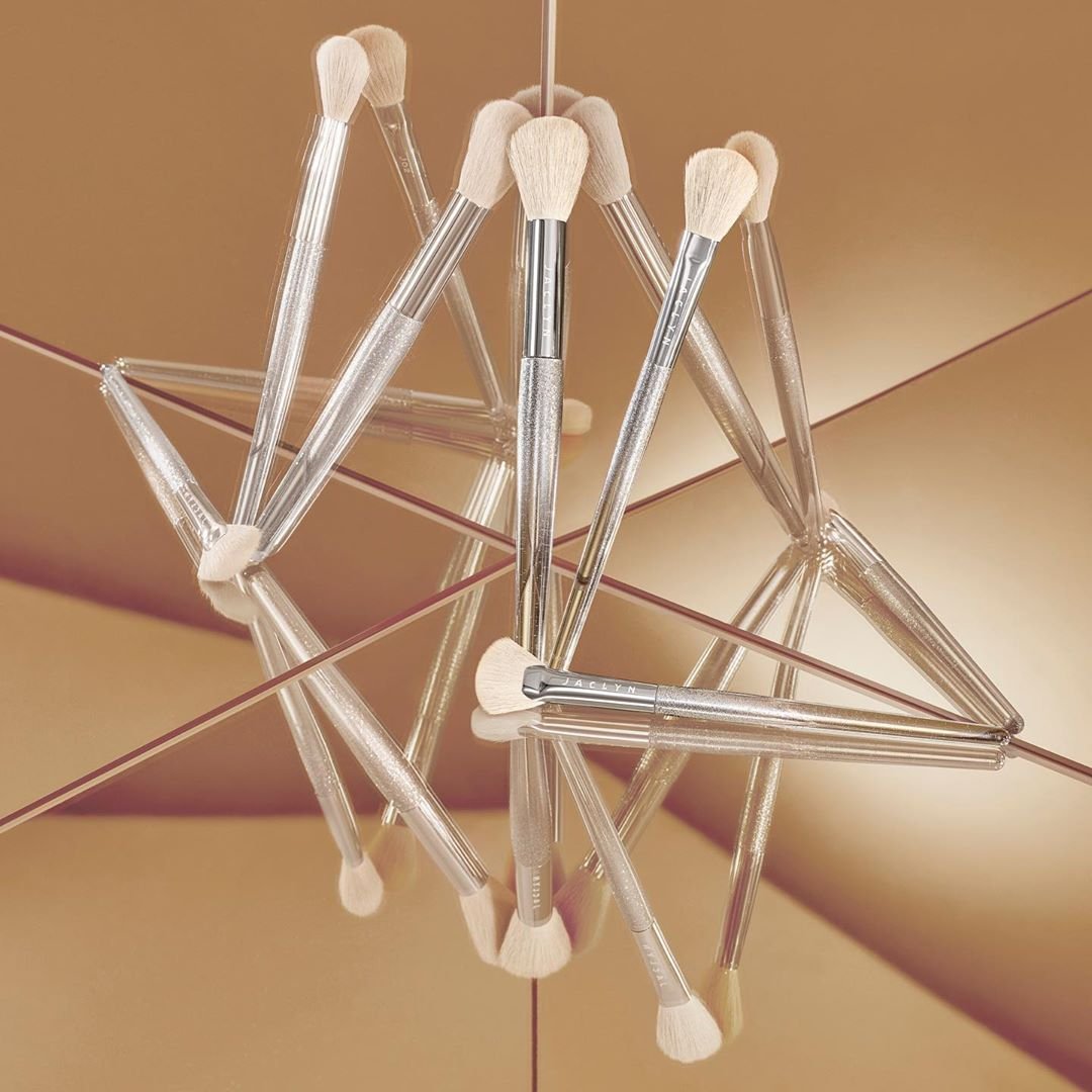 Brushes suspended in a chandelier