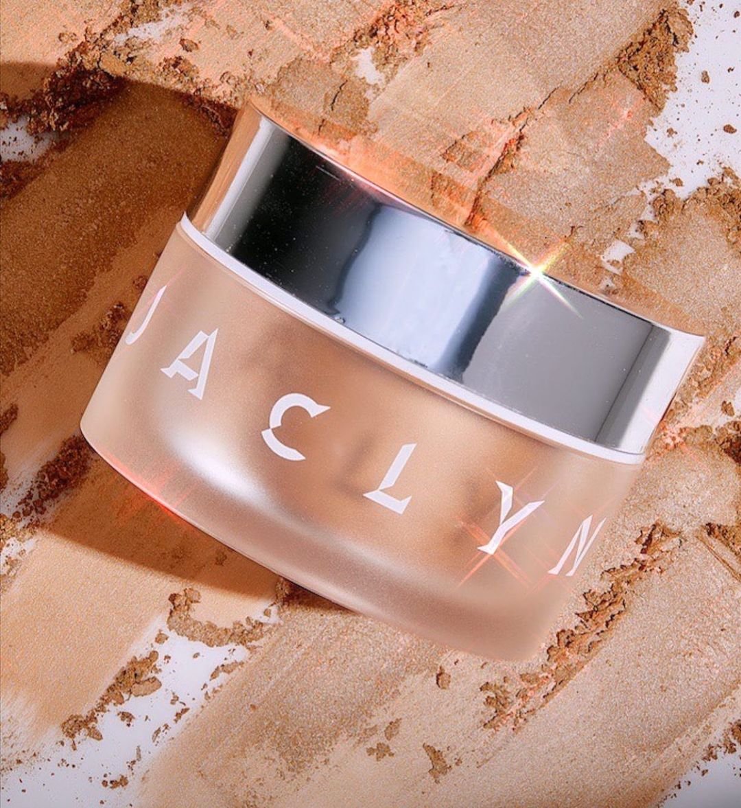 Jaclyn Cosmetics jar with the Jaclyn wordmark