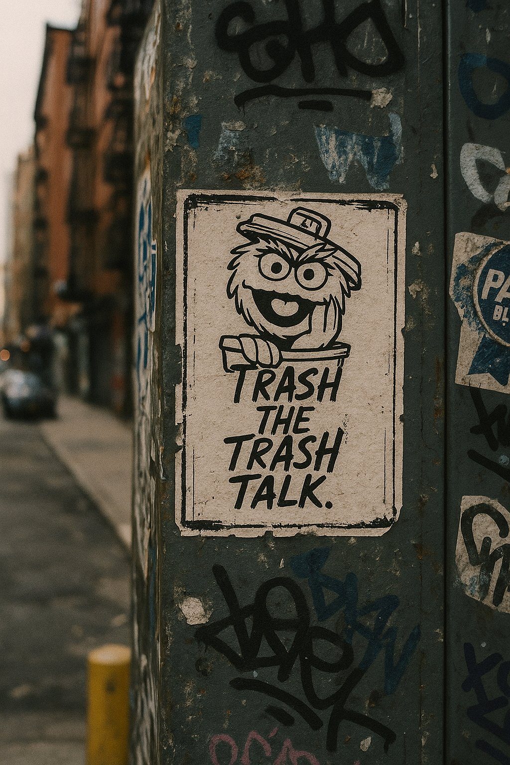 Oscar street poster: Trash the trash talk