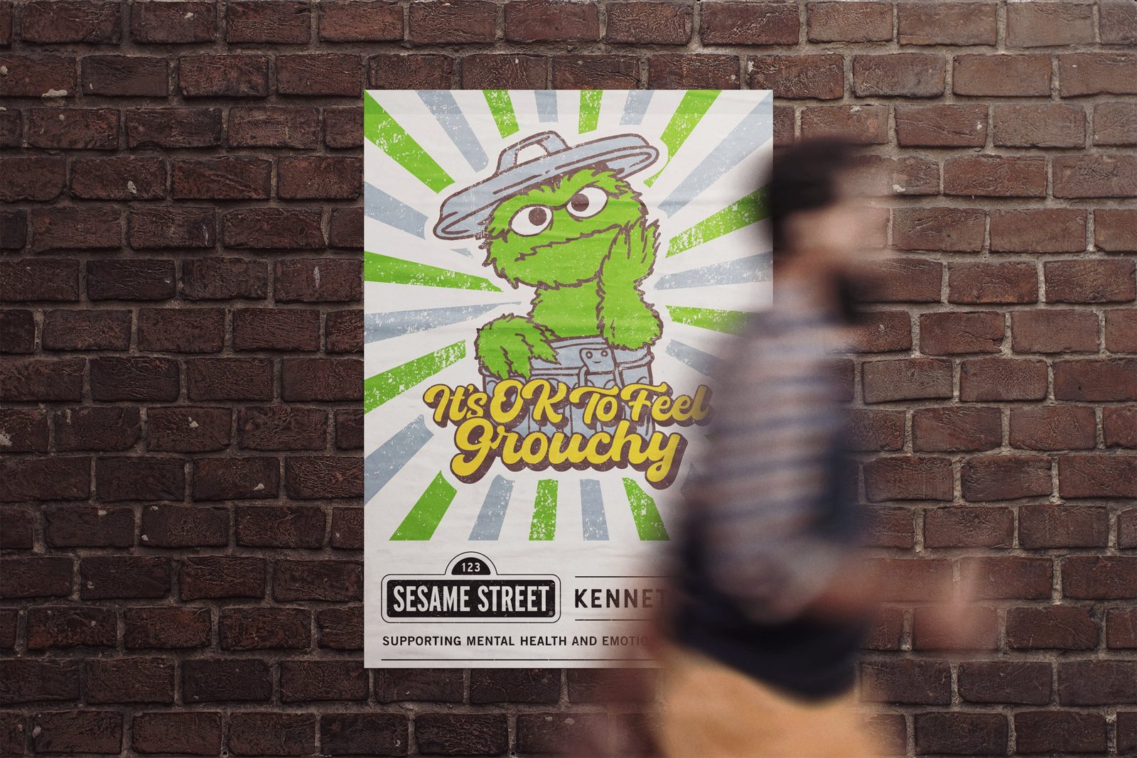 Oscar poster on a brick wall