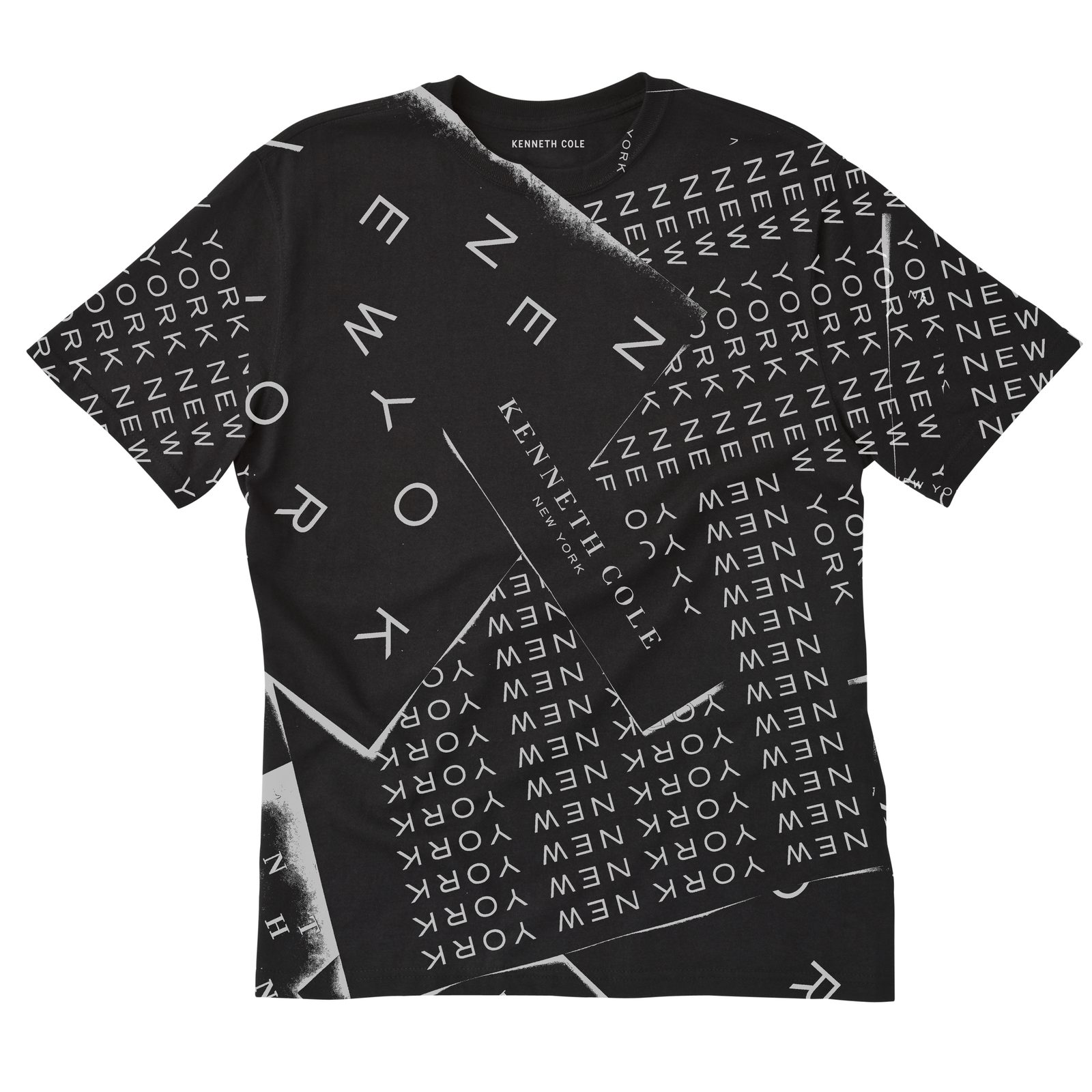 All-over print tee of Kenneth Cole New York type