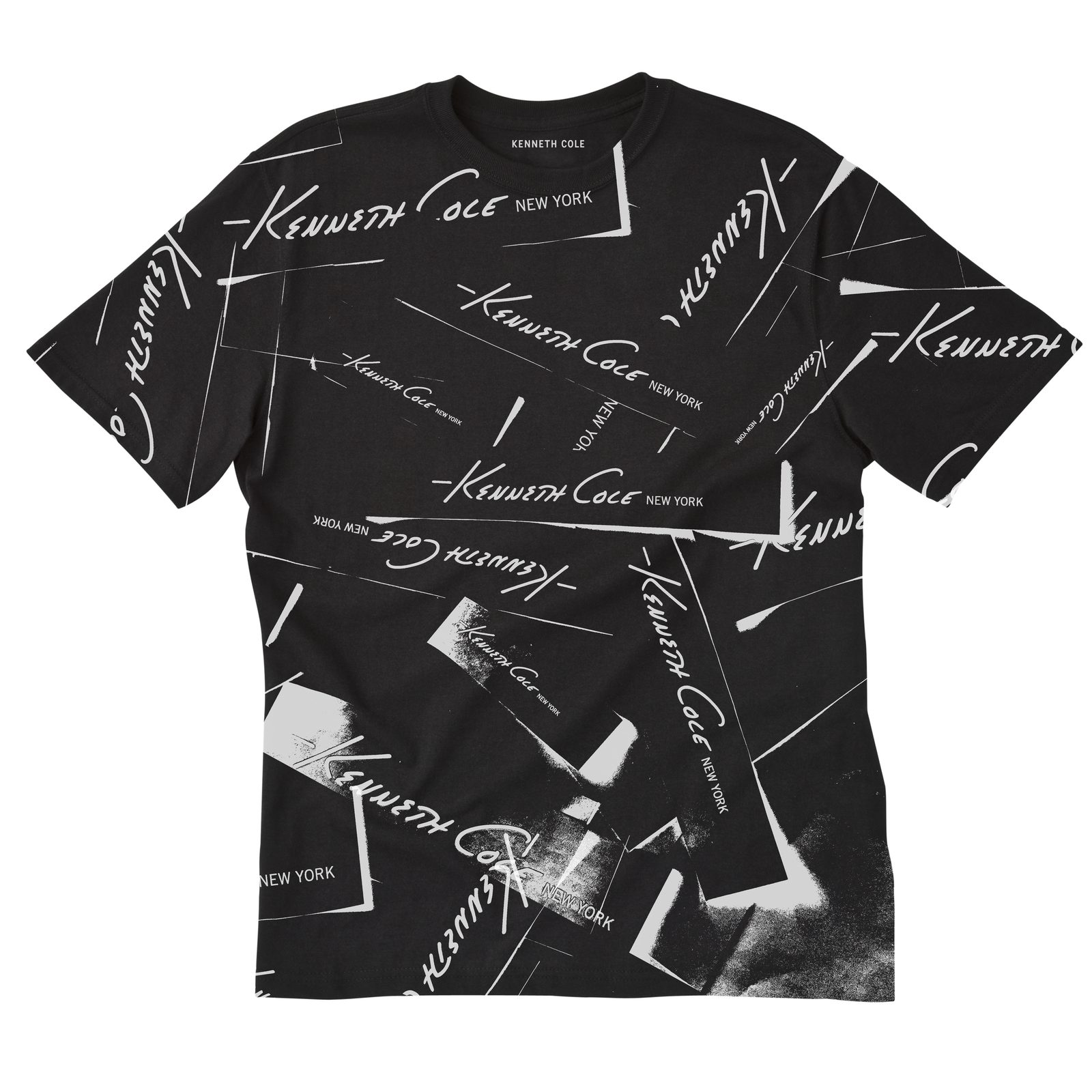 All-over print tee of the Kenneth Cole script