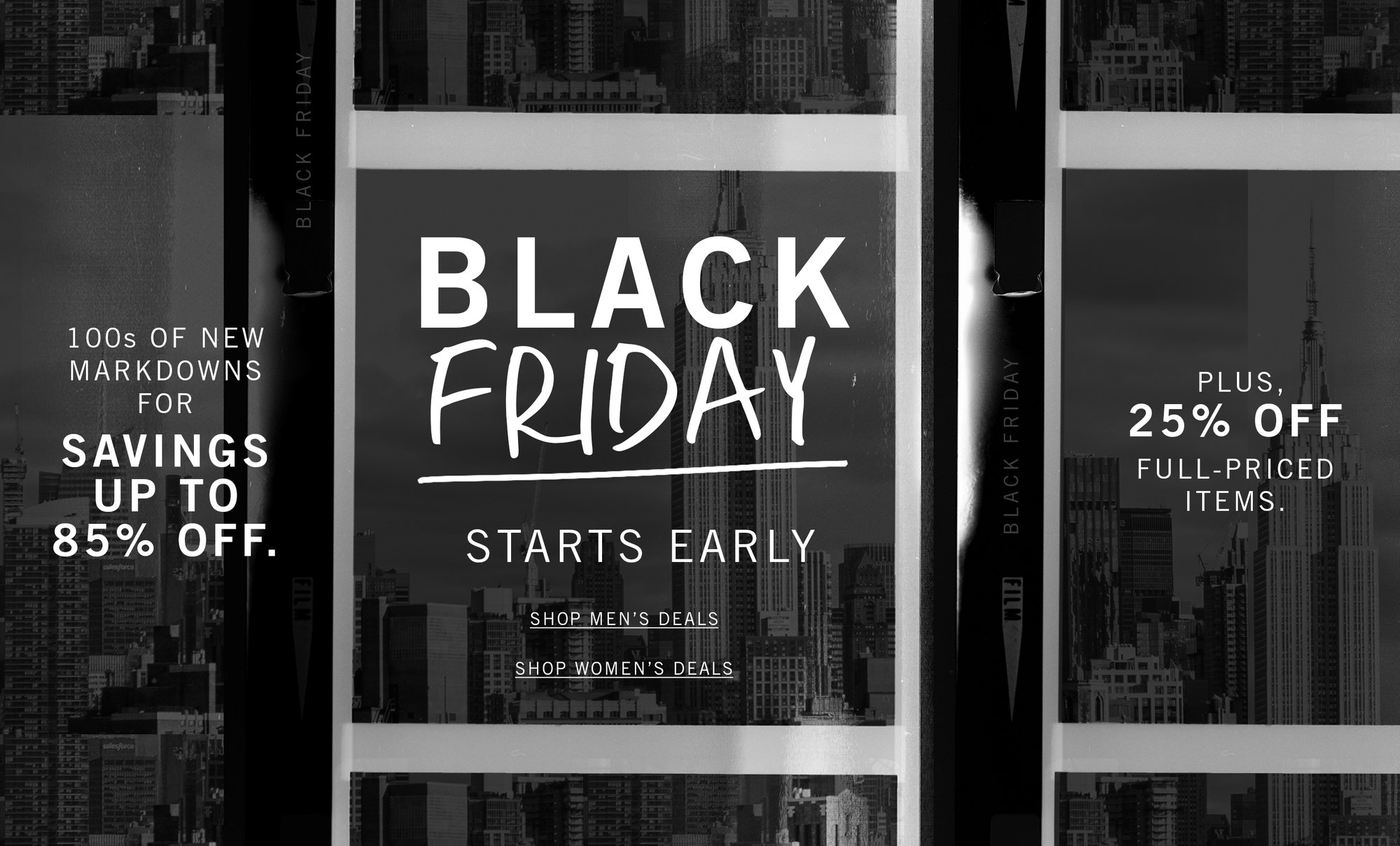 Black Friday starts early, the homepage on desktop