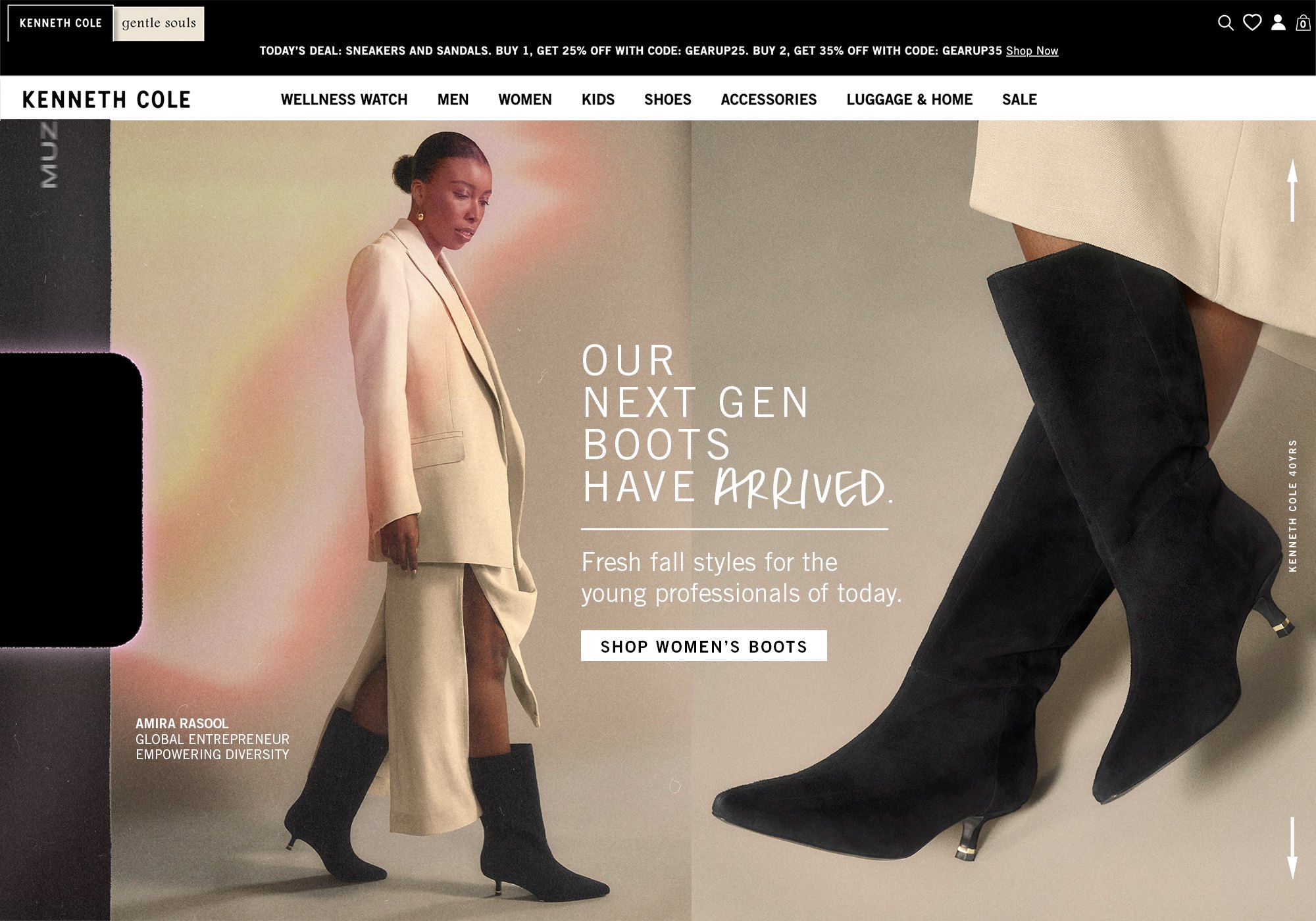 Kenneth Cole homepage: Our next gen boots have arrived