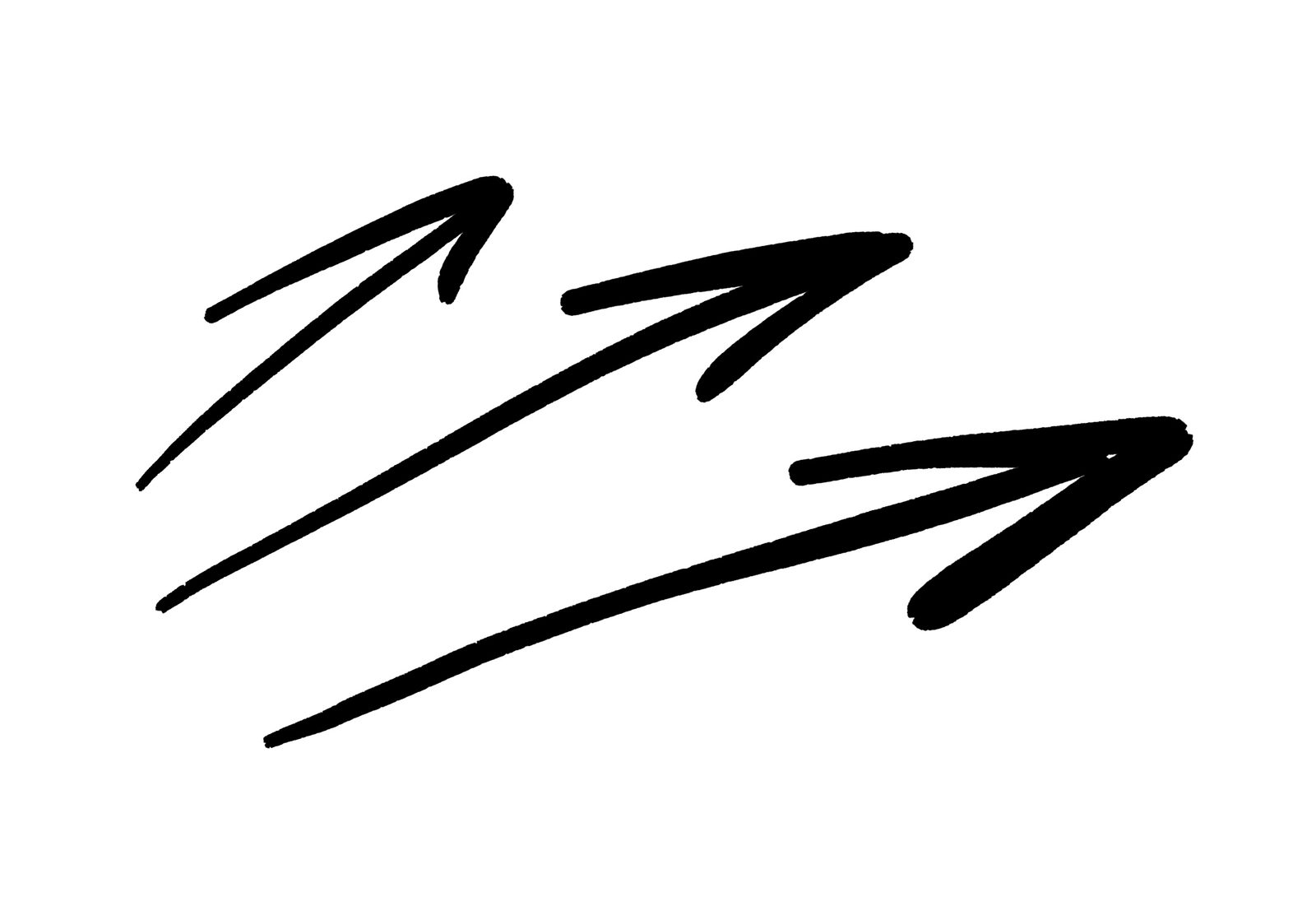 Marker drawing of two arrows