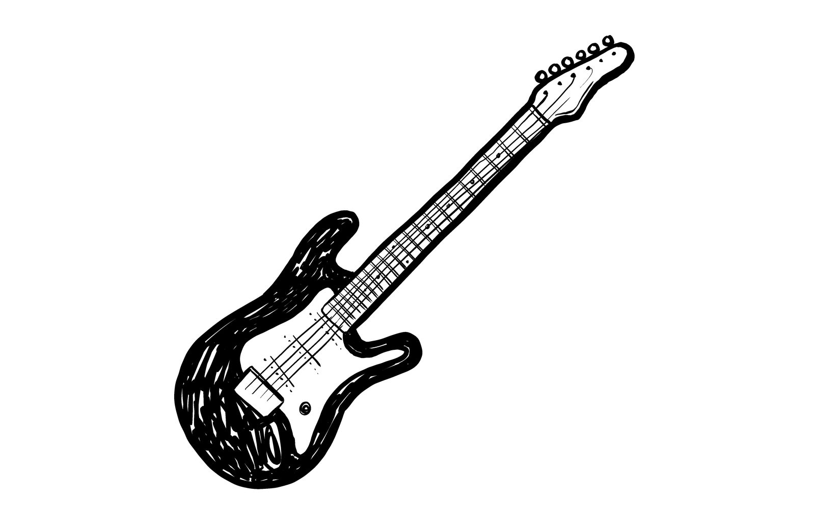 Marker drawing of an electric guitar