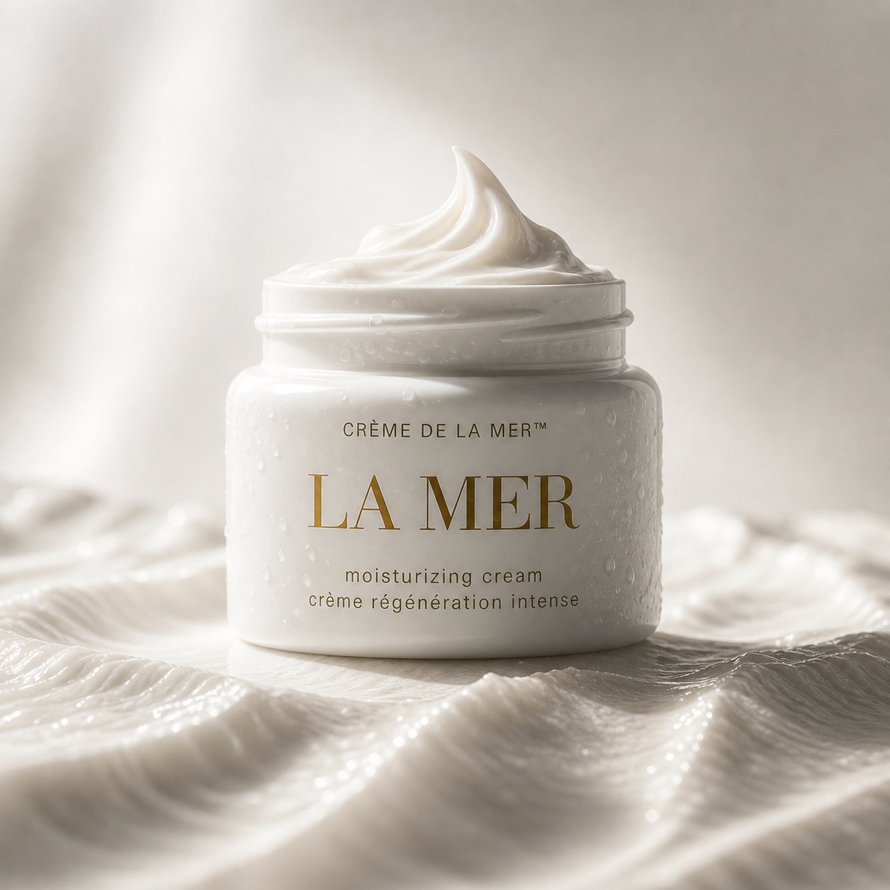 The jar on a sea of cream