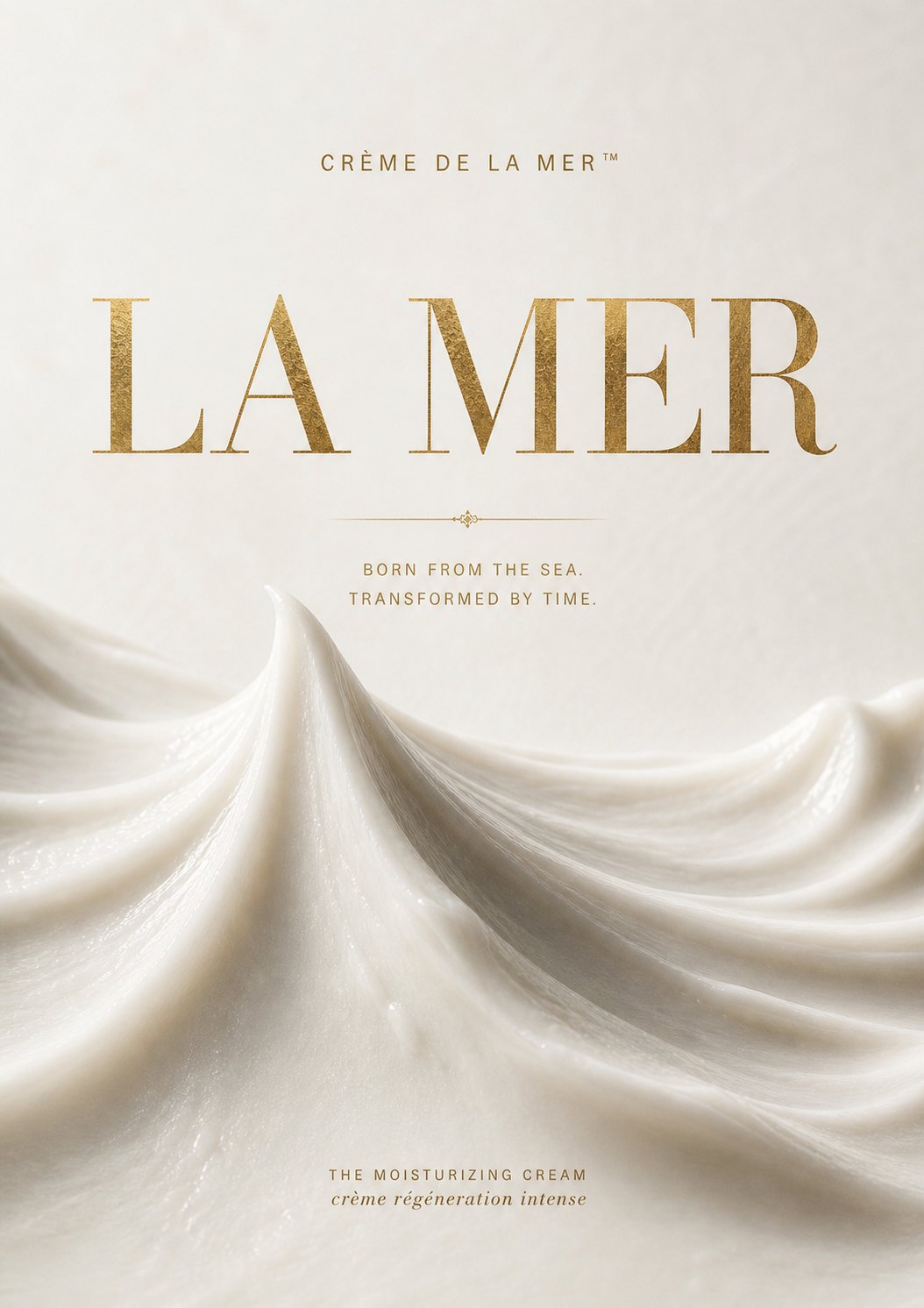 La Mer poster with a wave of cream
