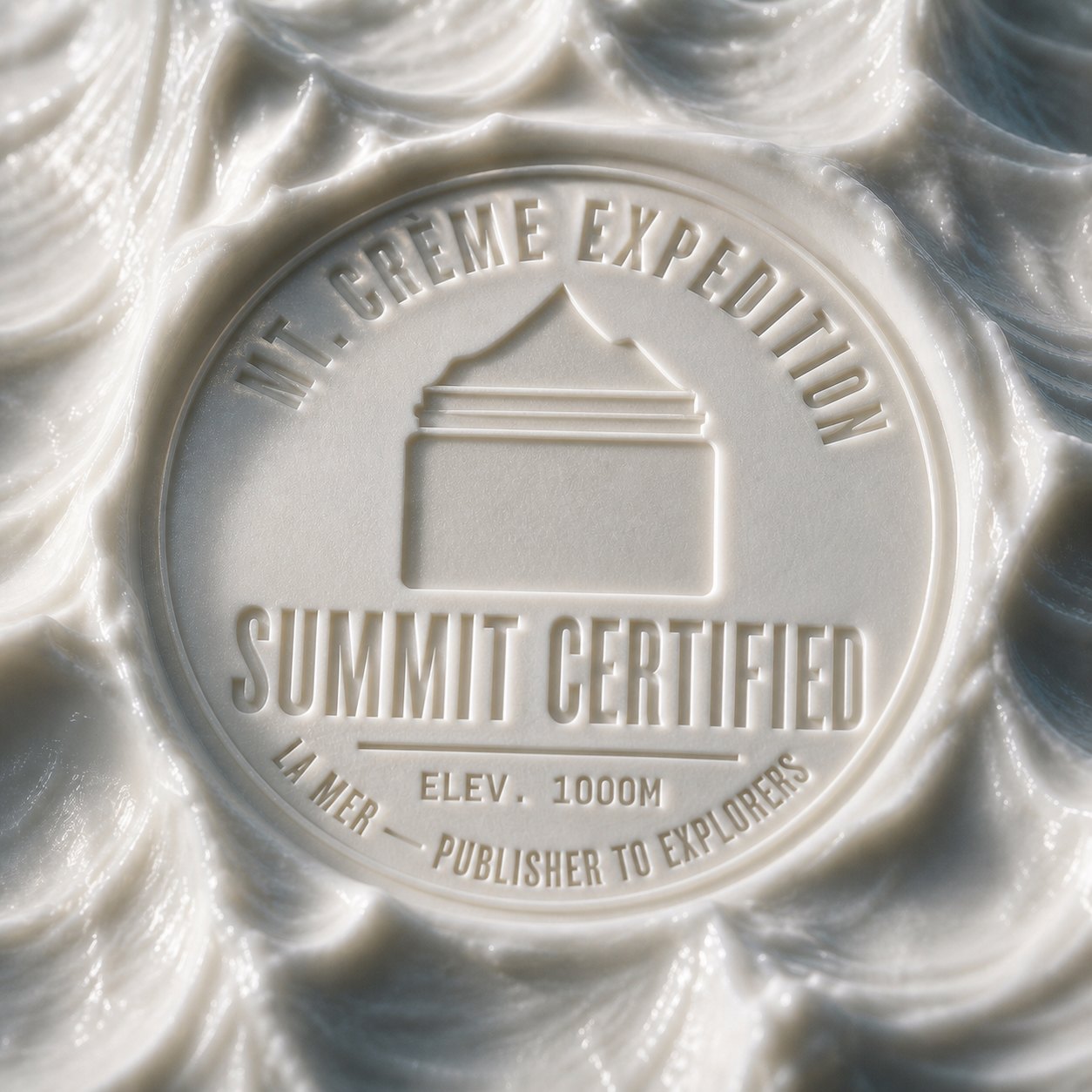 Summit Certified seal pressed into the cream
