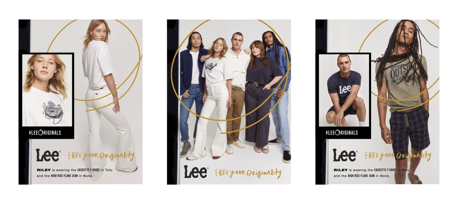 Campaign portraits with the gold stroke