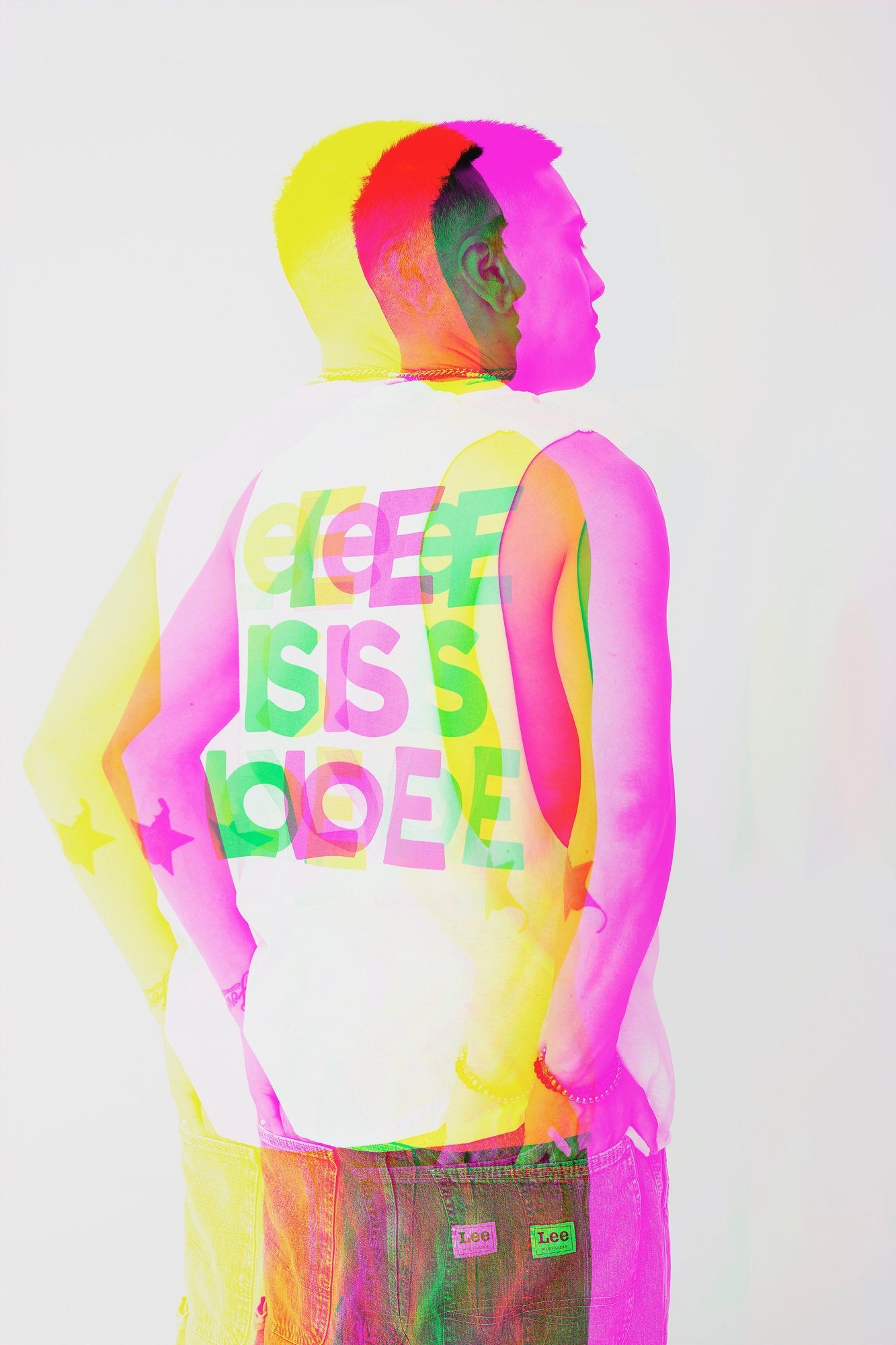 The Lee Is Love tee from behind