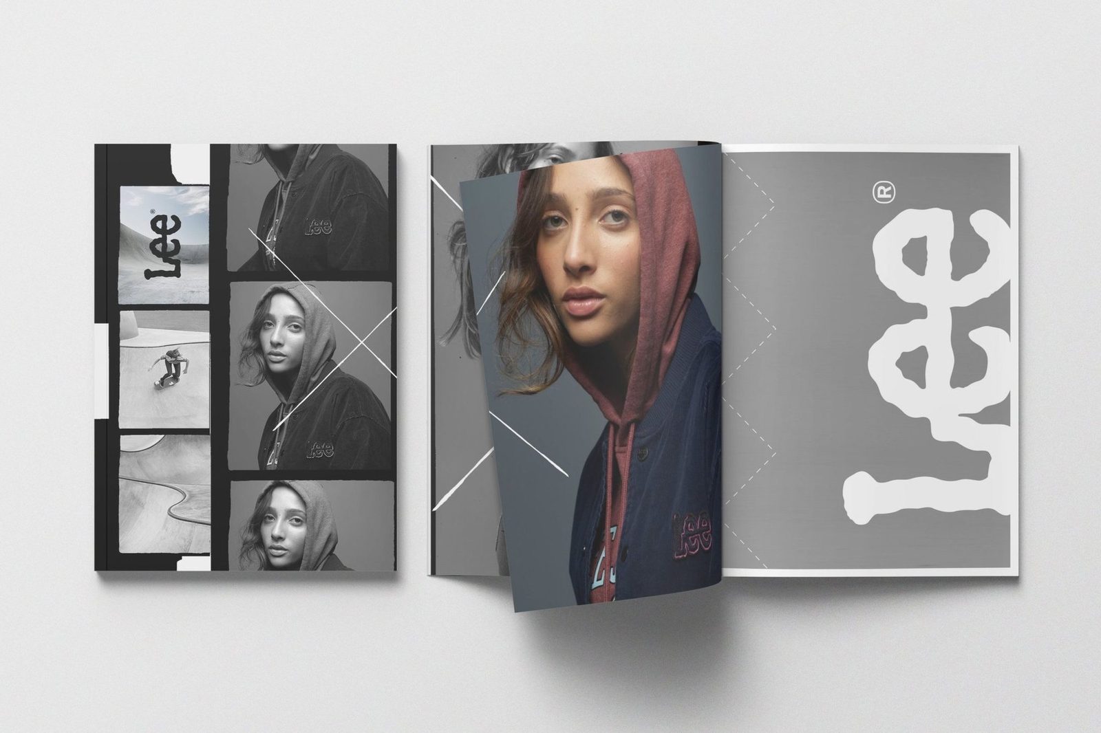 Book spread with the Lee mark