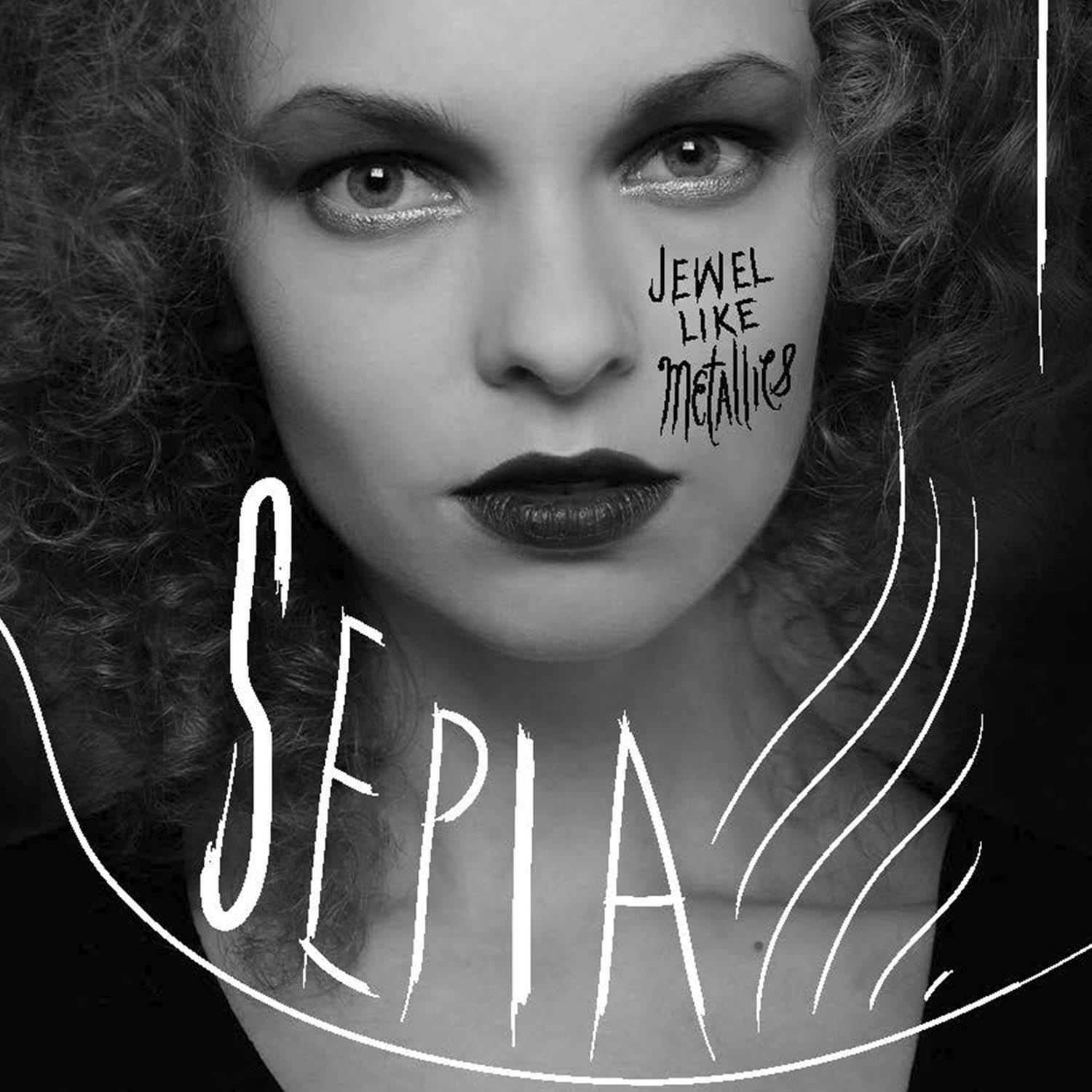 AW12 trend portrait: Sepia and Jewel Like Metallics lettered across the face