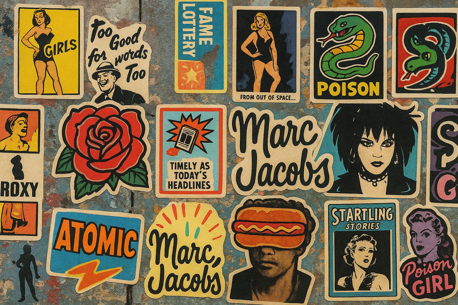 Marc Jacobs pop graphic patches